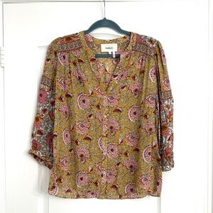 Ba&sh Women's Floral Blouse - Yellow and Pink